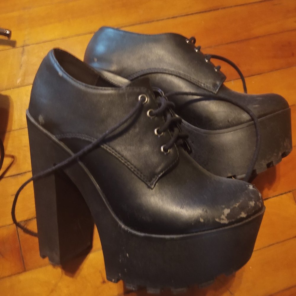 Black Platform heels Goth